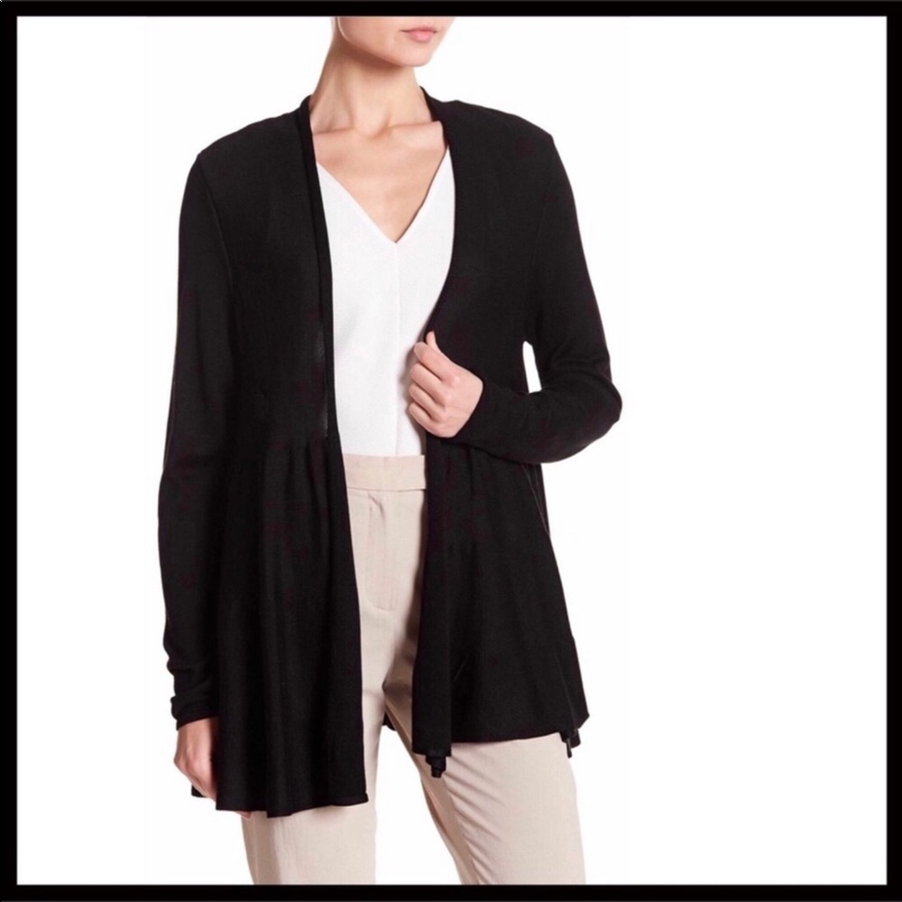 BLACK CARDIGAN DUSTER CARDI A3C - Picture 2 of 8